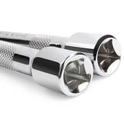 Tizuqe 4Pcs 1/4inch 3/8inch Drive Socket Ratchet Wrench Long Extension Rod Steering