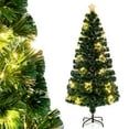 thumbnail image 1 of Costway 6 FT Artificial Xmas Tree with 230 Branch Tips 389 Warm White LED Lights, 1 of 10