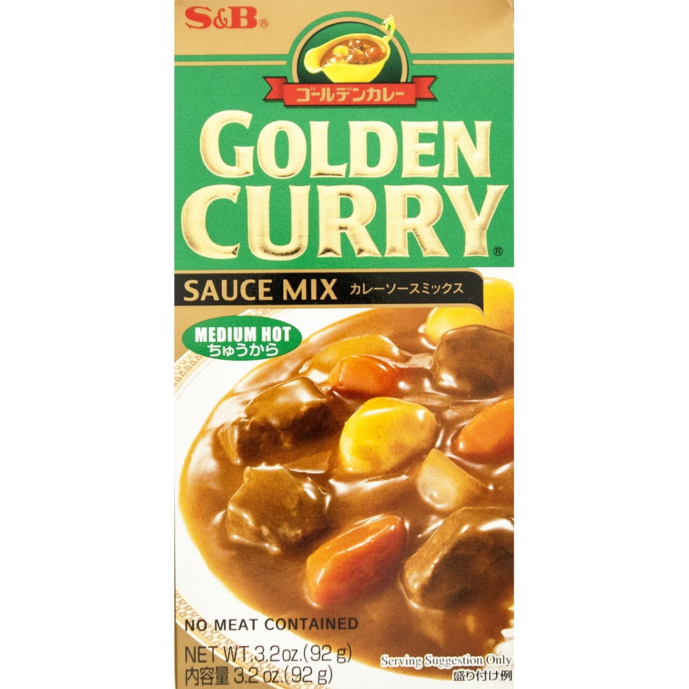 S&B Golden Curry Sauce Mix, Medium Hot, 3.2 Oz