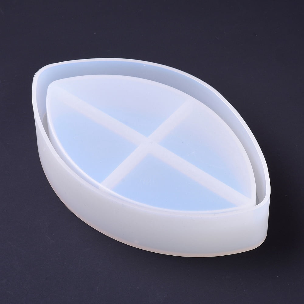 2pcs Cup Mat box Silicone Molds Resin Casting Molds Clay Craft Mold Tools Horse Eye White 175x111x39mm Inner Diameter: 170x103mm