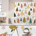 thumbnail image 4 of 72"x72" Chic Boho Christmas Tree Bohemian Fancy Modern Fashion Winter Xmas New Year Holiday Home Shower Curtain for Bathroom Decor Machine Washable (Hooks Not Included), 4 of 5
