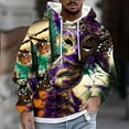 thumbnail image 1 of Sudadera con capucha para hombre, estilo casual, con cuello redondo, estampado, manga larga, blusa de poliéster, 1 of 5