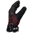 thumbnail image 2 of Black & Red Paisley Motorcycle Gloves, 2 of 5