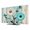 Teal White, variant on TV Cover Indoor, Teal Cream Daisy Farmhouse Stretch TV Dust Cover Television Screen Protector, Country Vintage Floral Elastic Polyester Display Covers, Monitor Slipcover for LED LCD TVs 24 Inch