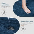 thumbnail image 4 of Walensee Shag Bath Rug, Non Slip Bath Mat for Bathroom, 24"x36", Navy Blue, Machine Wash, 4 of 9
