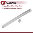 thumbnail image 5 of Unique Bargains 12 Set 14G Bicycle Spokes Bike Wheel Spokes 304 Stainless Steel Silver Tone-301mm, 5 of 7