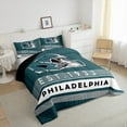 thumbnail image 3 of Erosebridal Football City Comforter Sets Full Size,American Football Sport Comforters & Duvets,Philadelphia Bedding Full Comforter Set,Stylish Bedroom Decor Reversible，3-Piece, 3 of 8