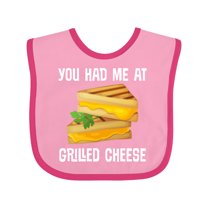 Inktastic You Had Me at Grilled Cheese Sandwich Boys or Girls Baby Bib