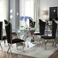 thumbnail image 3 of Acme Noralie Dining Table in Mirrored Faux Diamonds and Clear Glass, 3 of 9