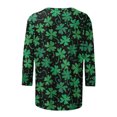 thumbnail image 3 of QIPOPIQ T-Shirts pour Femmes à Manches 3/4 à Col Rond Fête de la Saint-Patrick Shamrock T-Shirt Imprimé T-Shirt Vert Chanceux T-Shirts Fête de la Saint-Patrick T-Shirt Tunique Ample Hauts Col Rond Chemises de Fête Aubaines, 3 of 3