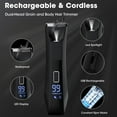 Body & Groin Hair Trimmer for Men,Waterproof DualHead Ceramic Blade Trimmer & Foil Blades,Wet