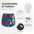 thumbnail image 4 of Salouo Astronaut Runs Forward Print Women's 2 in 1 Running Shorts Double-Layer Shorts Athletic Workout Gym Yoga Shorts Running Shorts for Women-X-Large, 4 of 7