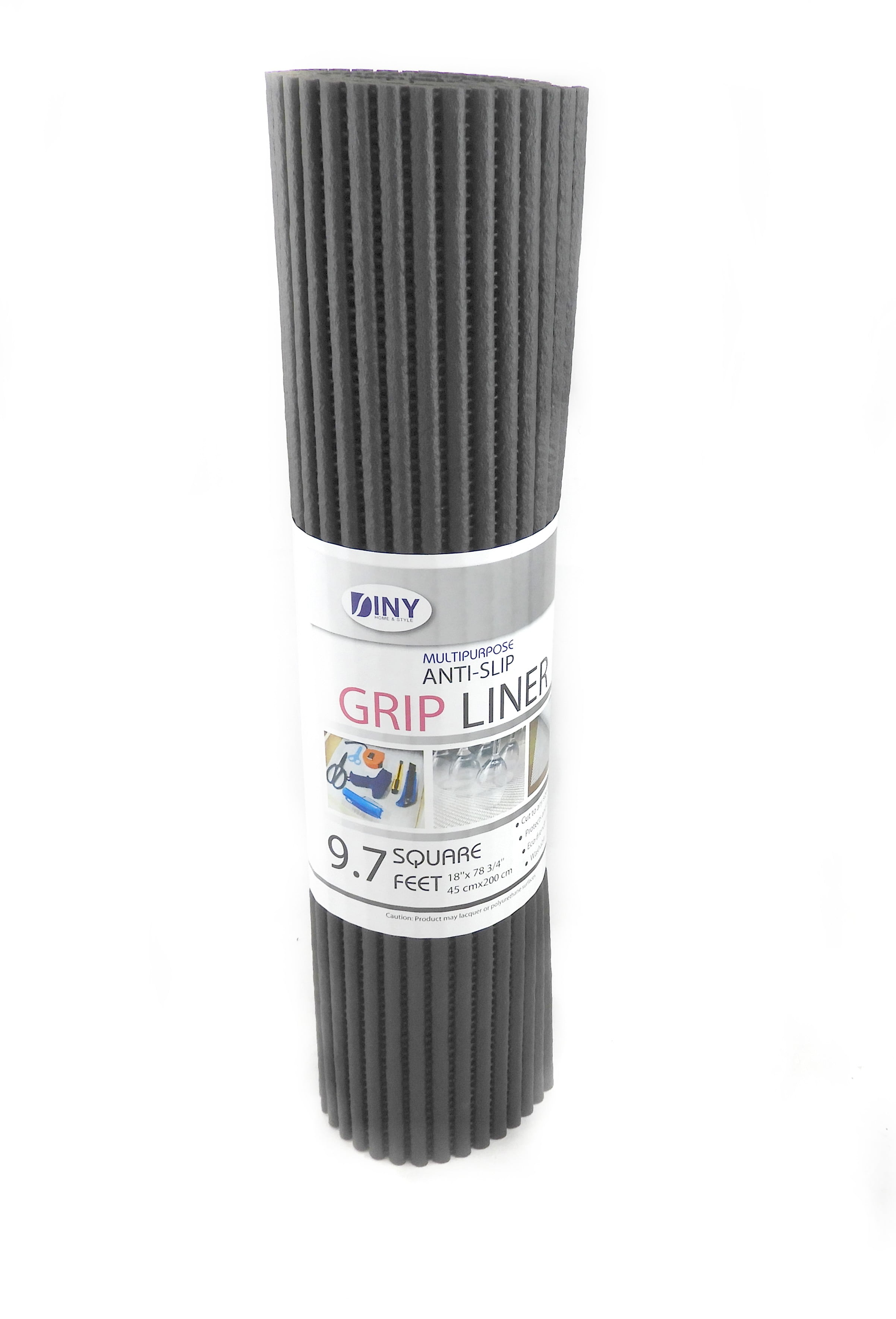  Dependable Industries inc. Essentials Anti-Slip Mat Grip Non  Skid - Shelf and Drawer Liner 12 x 36 - Trim to Fit Black