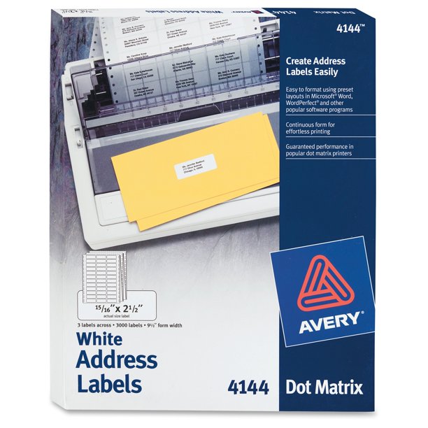 Avery Dot Matrix Printer Mailing Labels