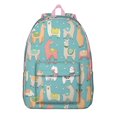 thumbnail image 1 of Cartoon Llama Backpack – Adorable Alpaca Face Pattern Daypack with Cute Kawaii Design for Students, 1 of 5