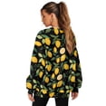 thumbnail image 2 of Xoenoiee Lemon Leaves Print Sweatshirt for Women Oversized Crewneck Long Sleeve Pullover Fleece Top 2025 Fall Winter Fashion Outfits Clothes, Size S, 2 of 7