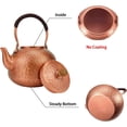 thumbnail image 3 of Copper Tea Kettle for Stovetop: Handmade Solid Copper Pot without Coating, Extra Thick Stove Top Tea Kettle Teapot, Hammered Teapot for Stovetop (1200ML), 3 of 6