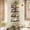 Walnut, variant on Fairy 4 Tier Rustic Brown Corner Floating Shelves for Wall, Farmhouse Corner Shelf Unit
