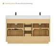 thumbnail image 5 of Altair-14 60" Double Bathroom Vanity in Washed Light Brown with Grain White, 5 of 16