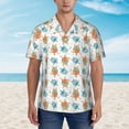 thumbnail image 4 of Fotbe Sea Turtle Hawaiian Shirt for Men Unisex Summer Beach Casual Short Sleeve Cotton Linen Button Down Shirts-Large, 4 of 9