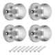 thumbnail image 1 of 4 Pcs Manijas de Puerta Falsas Redondas de Acero Inoxidable Pomo Lateral No Giratorio Plateado, 1 of 7