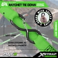thumbnail image 4 of XSTRAP STANDARD Ratchet Tie Down Straps - 4 Pk - 1'' x 15 Ft 1890 Lbs Break Strength-Cargo Straps with Integrated Soft Loops, Truck (Green), 4 of 8