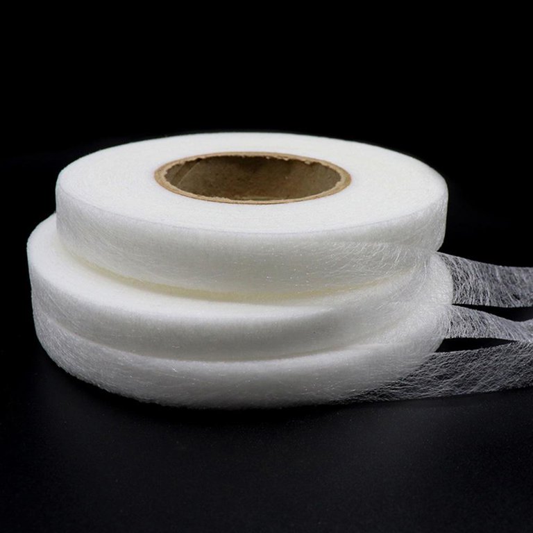 White Double Sided Sewing Accessory Adhesive Tape Hot Melt Omentum Cloth  Apparel Fusible Interlining Fabric Tape 