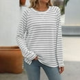 thumbnail image 2 of Nmnitkp Sweaters for Women High Quality Healthy Fabric Women's Fall Sweaters 2025 Long Sleeve Crew Neck Knitted Tops Casual Striped Oversized Pullover Sweater Tops, 2 of 6