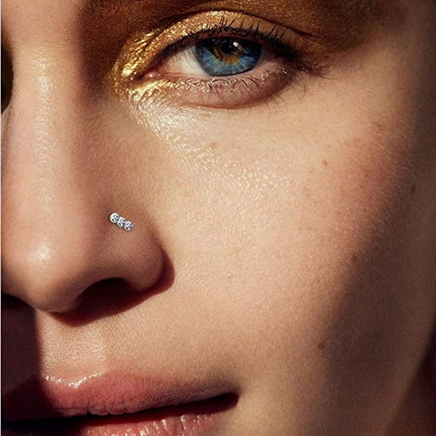 Hypoallergenic 20G Nose Ring Hoop Surgical Steel L Shaped Nose Rings Studs Screw Nose Piercing Jewelry Hoop Nose rings for Women gold silver black