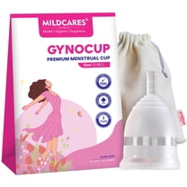 GynoCup Premium Reusable Menstrual Cup| Ultra Soft, Odor and Rash Free | Medical-Grade Silicone (Large)