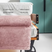 Exclusivo Mezcla Plush Fuzzy Large Fleece Throw Blanket (50 x 70, Dusty Pink)- Soft, Warm and Lightweight
