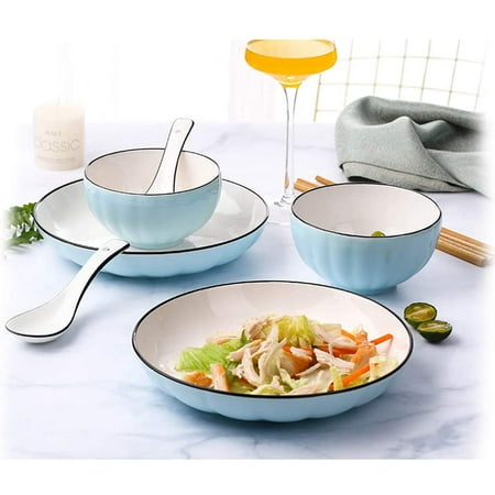 EAYY Japanese Style Kitchen Dishes Set Multi-piece Pumpkin Bowl Soup ...