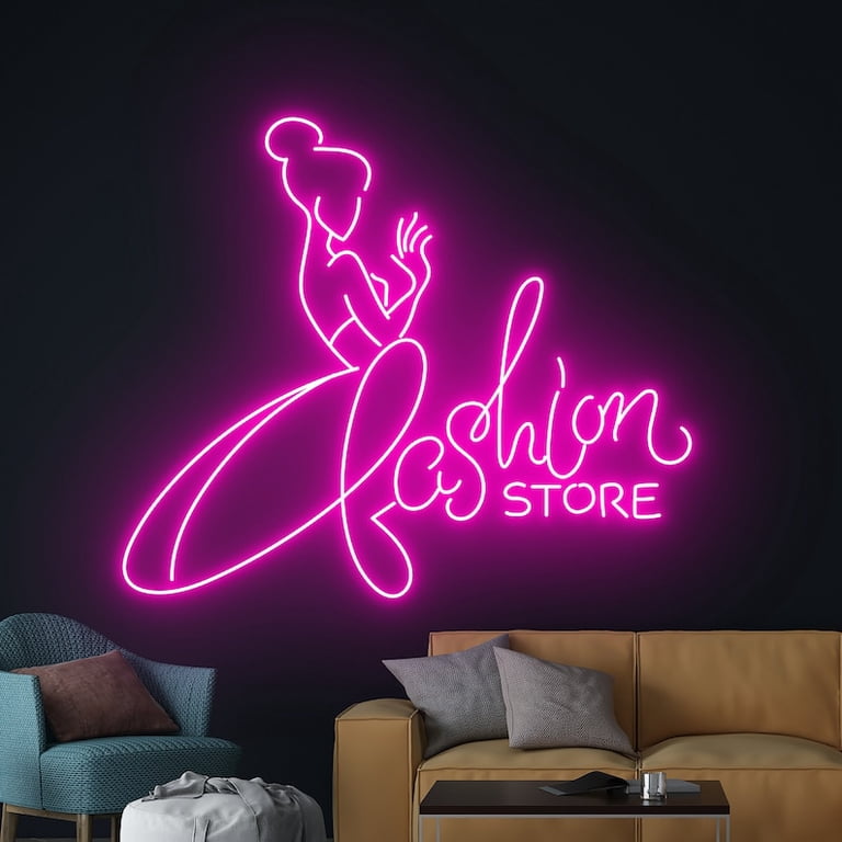 ☆ Custom Hanger LED Board　　　　　【数量限定】 Handmadetneonsign Fashion Store Clothes Hangers Led Sign, Wardrobe