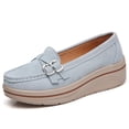 thumbnail image 3 of NOKIO Fashion Women's High Heeled Casual Shoes Slip On Shoes Comfortable Casual Shoes Loafers Womens Slip on Loafers Comfortable Thick Soft Platform Sneakers Arch Support Casual Platform Shoes, 3 of 3