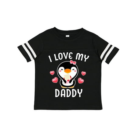 

Inktastic I Love My Daddy with Cute Penguin and Hearts Gift Toddler Toddler Girl T-Shirt