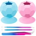 thumbnail image 1 of 2 Pieces Suctioned Vinyl Weeding Scrap Collector with Craft Vinyl Weeding Tools Set Suctioned Tools Silicone Trash Scraps Collector for Vinyl Disposing Craft Vinyl Holder, Blue and Pink, 1 of 7
