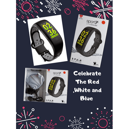 Outdoor Deal Of The Day Cyber Deal -Fitness Tracker Activity Watch with Heart Rate, Blood Pressure and Sleep Monitor, IP68 Swimming-wearable with Calorie Steps Sleeps Monitor for Women Kids Men/Android IOS(Black) ()