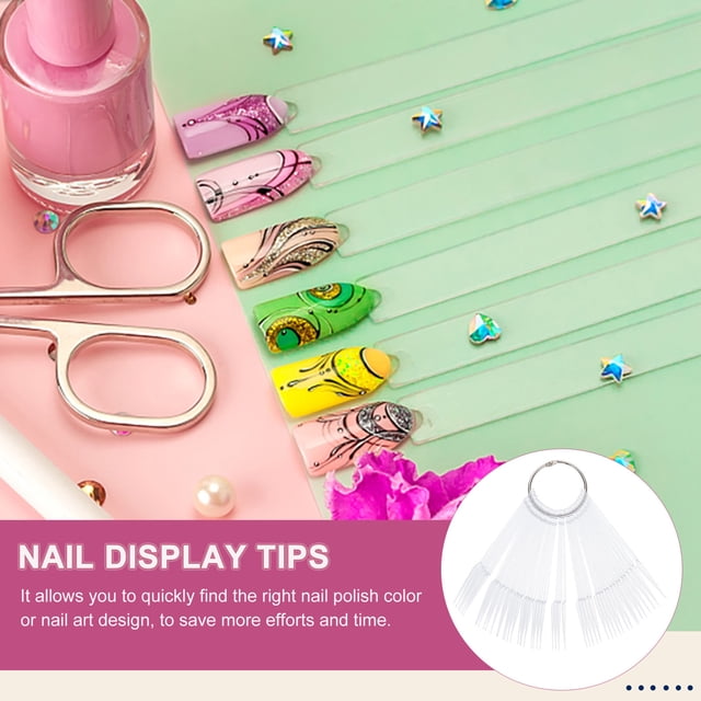 ADDHAT 100Ud Nail Sample Sticks Color Para Mostrar Y Practicar Diseños De