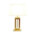 thumbnail image 2 of Pasargad Home PMT-30147 28 x 17 x 9 in. Astoria Collection Modern Metal Transparent Body Table Lamp with E27 Bulb, White & Gold, 2 of 7