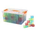 thumbnail image 2 of Juego de Apilamiento Cuadrado de Cubos Geométricos Transparentes Hugo Juguetes Educativos 4 cm, 2 of 10