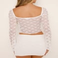 thumbnail image 4 of Blouses Élégantes à Manches Longues en Style Crop Top, 4 of 5