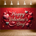 thumbnail image 5 of LUUFILx Valentine's Day Banner with Hearts and Roses Party Background Decoration Backdrop Romantic Celebration Event Photography Decor, 5 of 8