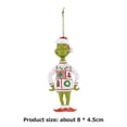 thumbnail image 3 of Elfo verde de Navidad colgante decorativo de dibujos animados colgante portátil para regalo de vacaciones Ndcxsfigh libre de BPA, 3 of 7