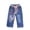 Blue6, variant on Eltusu Jeans for Girls, Straight Leg Princess Elastic Bottom Loose Fit Denim Pants Blue Size 2-8 T