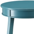 thumbnail image 6 of Teal Round Side Table with Bottom Shelf, 6 of 8