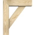 thumbnail image 3 of Ekena Millwork 6"W x 20"D x 24"H Traditional Block Rough Sawn Bracket w/ Offset Brace, Douglas Fir, 3 of 25