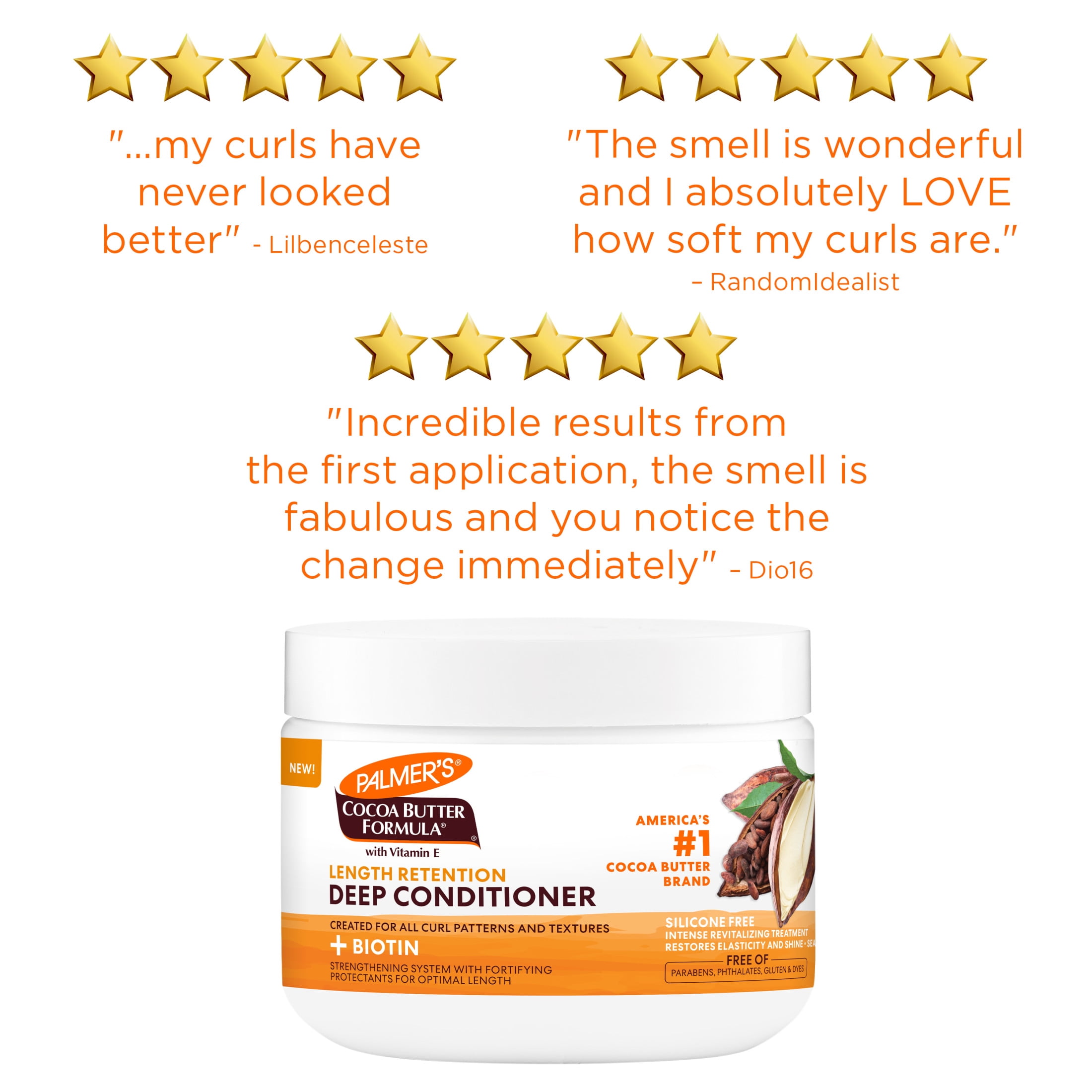 (2 pack) Palmer's Cocoa Butter & Biotin Length Retention Deep Conditioner 12 oz Jar