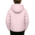 thumbnail image 4 of BXJX Boys Fleece Lined Jackets, Waterproof Zipper Outdoor Long Sleeve Winter Hooded Coats Pink Size 7-8 T, 4 of 5