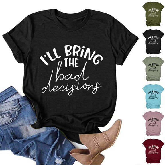 Inverlee T Shirts Women Crewneck Dressy Casual Short Sleeve Tops Cute Solid Color Shirts Lightweight Elegant Tunic Blouse Tee Summer Fashion