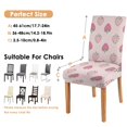 thumbnail image 6 of Charming Strawberry Dining Chair Covers Set of 4 Fresh Red Berry Design Washable Polyester Stretch Slipcovers Removable Protector for Sweet Kitchen Decor, 6 of 7
